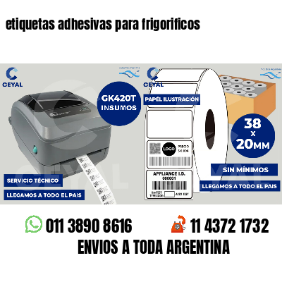 etiquetas adhesivas para frigorificos