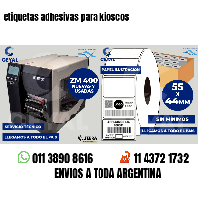 etiquetas adhesivas para kioscos
