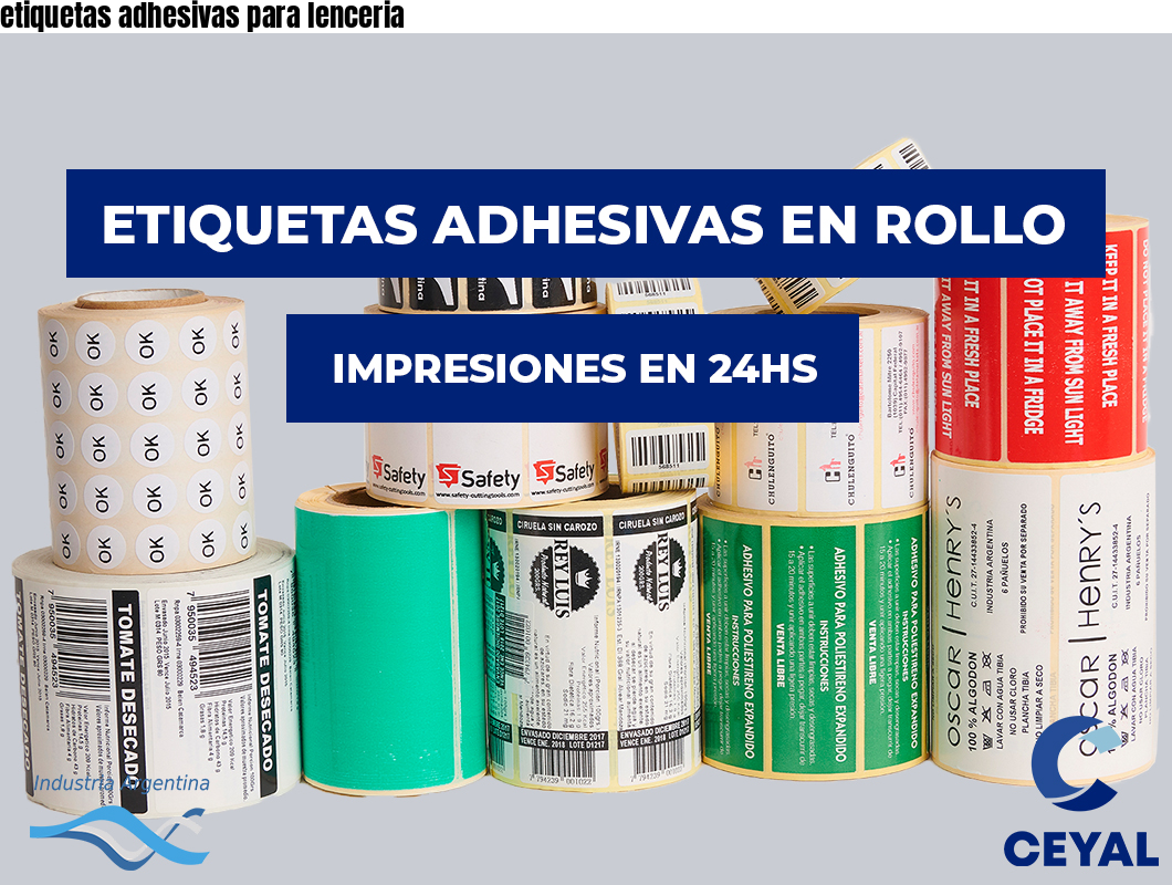 etiquetas adhesivas para lenceria