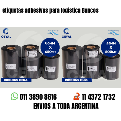 etiquetas adhesivas para logística Bancos