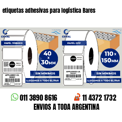 etiquetas adhesivas para logística Bares