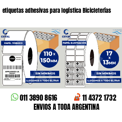 etiquetas adhesivas para logística Bicicleterías