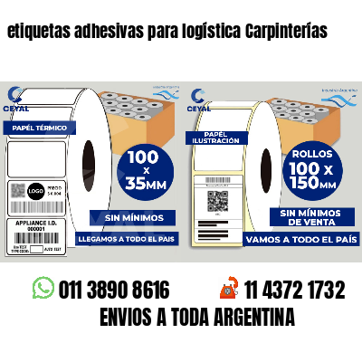 etiquetas adhesivas para logística Carpinterías