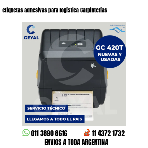 etiquetas adhesivas para logística Carpinterías