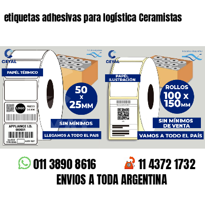 etiquetas adhesivas para logística Ceramistas