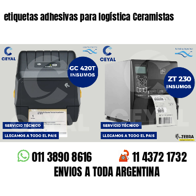 etiquetas adhesivas para logística Ceramistas