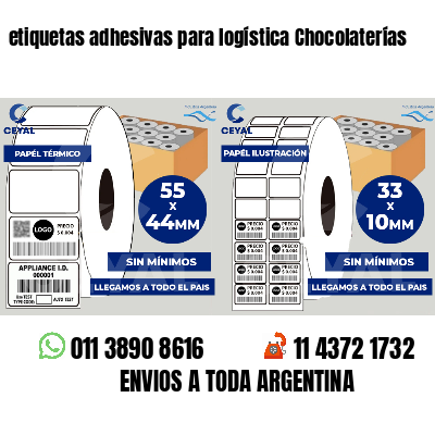 etiquetas adhesivas para logística Chocolaterías