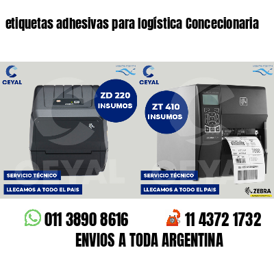 etiquetas adhesivas para logística Concecionaria