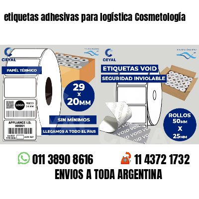 etiquetas adhesivas para logística Cosmetología