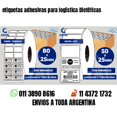etiquetas adhesivas para logística Dietéticas