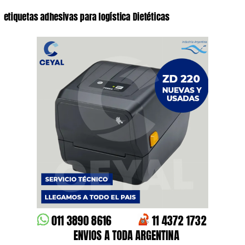 etiquetas adhesivas para logística Dietéticas