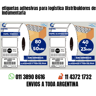 etiquetas adhesivas para logística Distribuidores de indumentaria