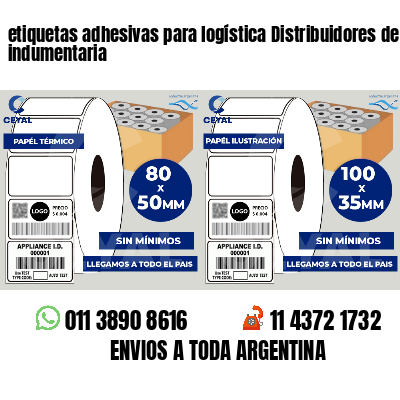 etiquetas adhesivas para logística Distribuidores de indumentaria