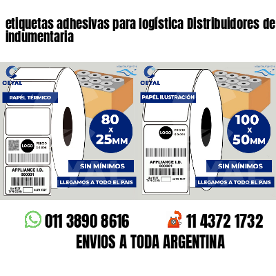 etiquetas adhesivas para logística Distribuidores de indumentaria