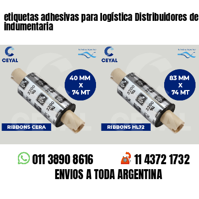etiquetas adhesivas para logística Distribuidores de indumentaria