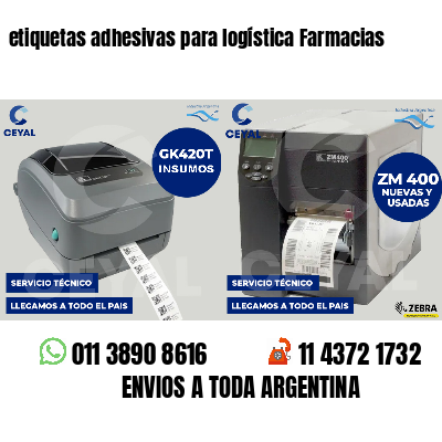 etiquetas adhesivas para logística Farmacias