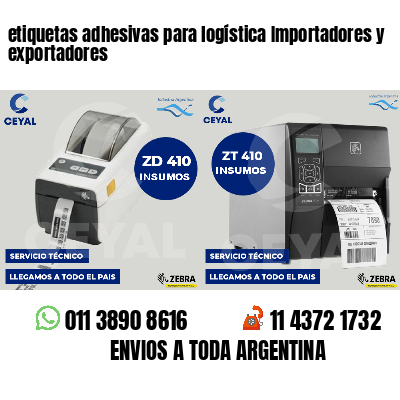 etiquetas adhesivas para logística Importadores y exportadores