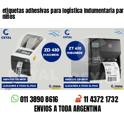 etiquetas adhesivas para logística Indumentaria para niños
