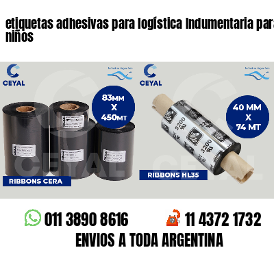 etiquetas adhesivas para logística Indumentaria para niños