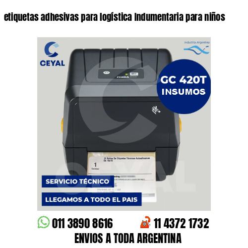 etiquetas adhesivas para logística Indumentaria para niños