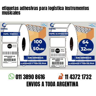 etiquetas adhesivas para logística Instrumentos musicales