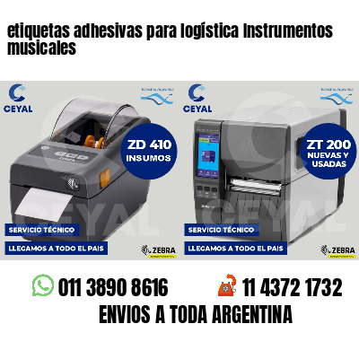 etiquetas adhesivas para logística Instrumentos musicales