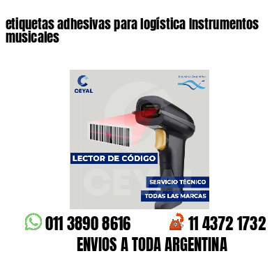 etiquetas adhesivas para logística Instrumentos musicales