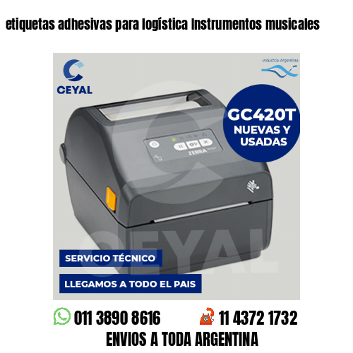 etiquetas adhesivas para logística Instrumentos musicales