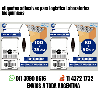 etiquetas adhesivas para logística Laboratorios bioquímicos