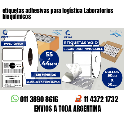 etiquetas adhesivas para logística Laboratorios bioquímicos