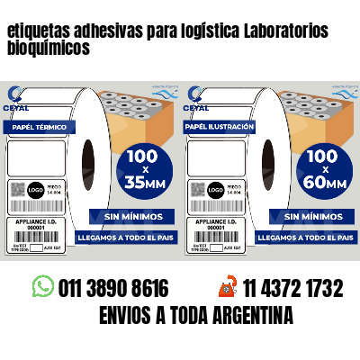 etiquetas adhesivas para logística Laboratorios bioquímicos