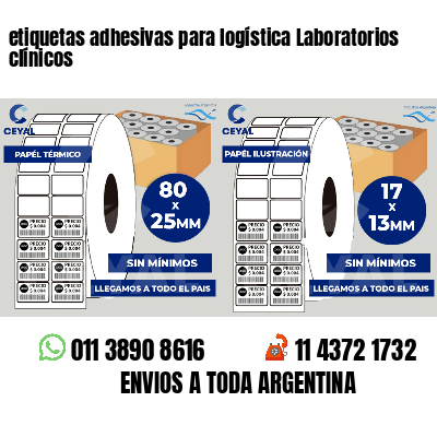 etiquetas adhesivas para logística Laboratorios clínicos