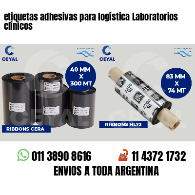 etiquetas adhesivas para logística Laboratorios clínicos