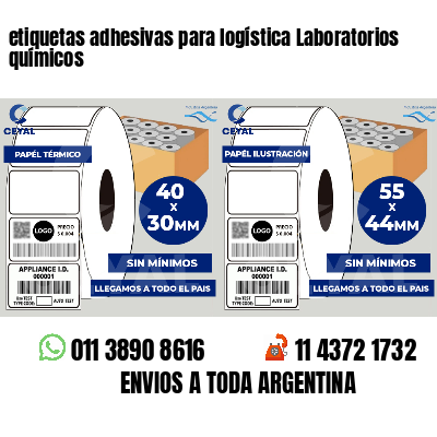 etiquetas adhesivas para logística Laboratorios químicos