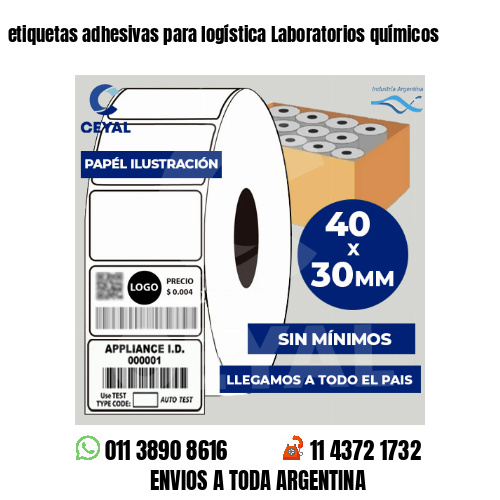 etiquetas adhesivas para logística Laboratorios químicos