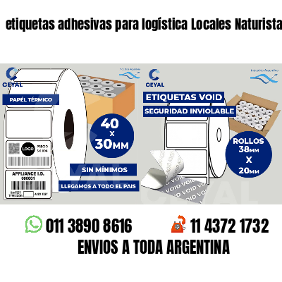 etiquetas adhesivas para logística Locales Naturistas