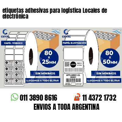 etiquetas adhesivas para logística Locales de electrónica