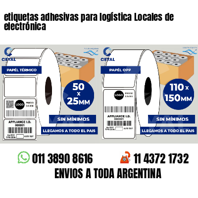 etiquetas adhesivas para logística Locales de electrónica