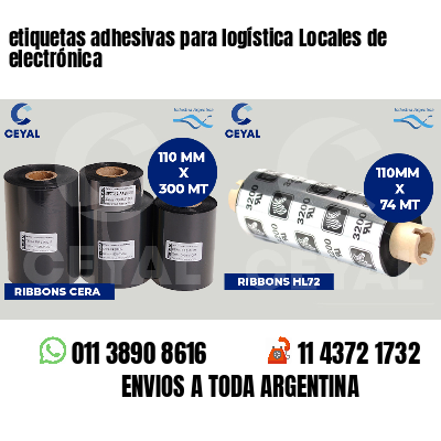 etiquetas adhesivas para logística Locales de electrónica