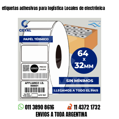 etiquetas adhesivas para logística Locales de electrónica