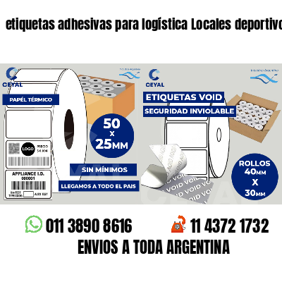 etiquetas adhesivas para logística Locales deportivos