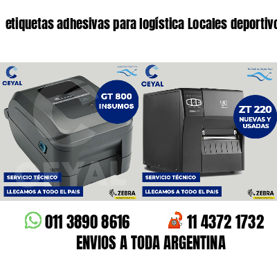 etiquetas adhesivas para logística Locales deportivos