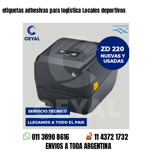 etiquetas adhesivas para logística Locales deportivos