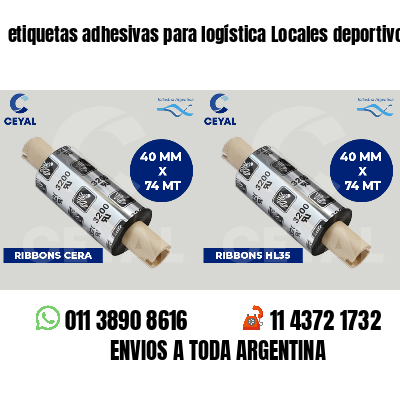 etiquetas adhesivas para logística Locales deportivos
