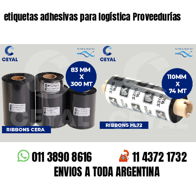 etiquetas adhesivas para logística Proveedurías
