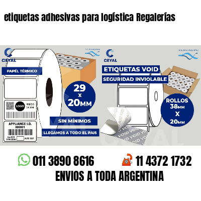 etiquetas adhesivas para logística Regalerías