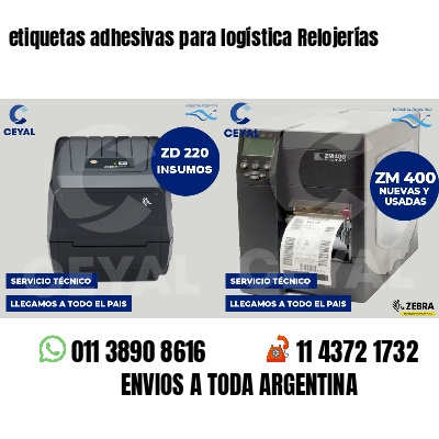 etiquetas adhesivas para logística Relojerías
