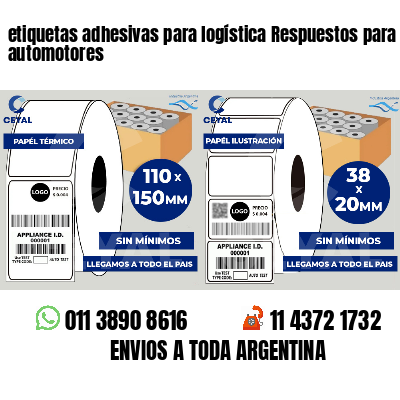 etiquetas adhesivas para logística Respuestos para automotores