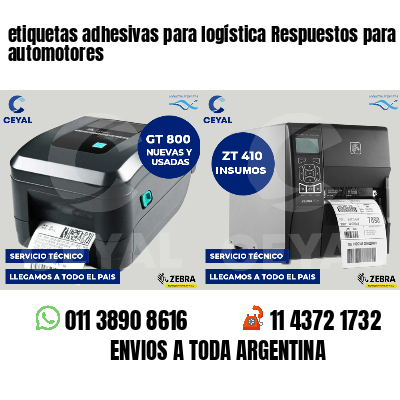 etiquetas adhesivas para logística Respuestos para automotores