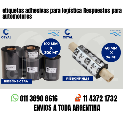 etiquetas adhesivas para logística Respuestos para automotores